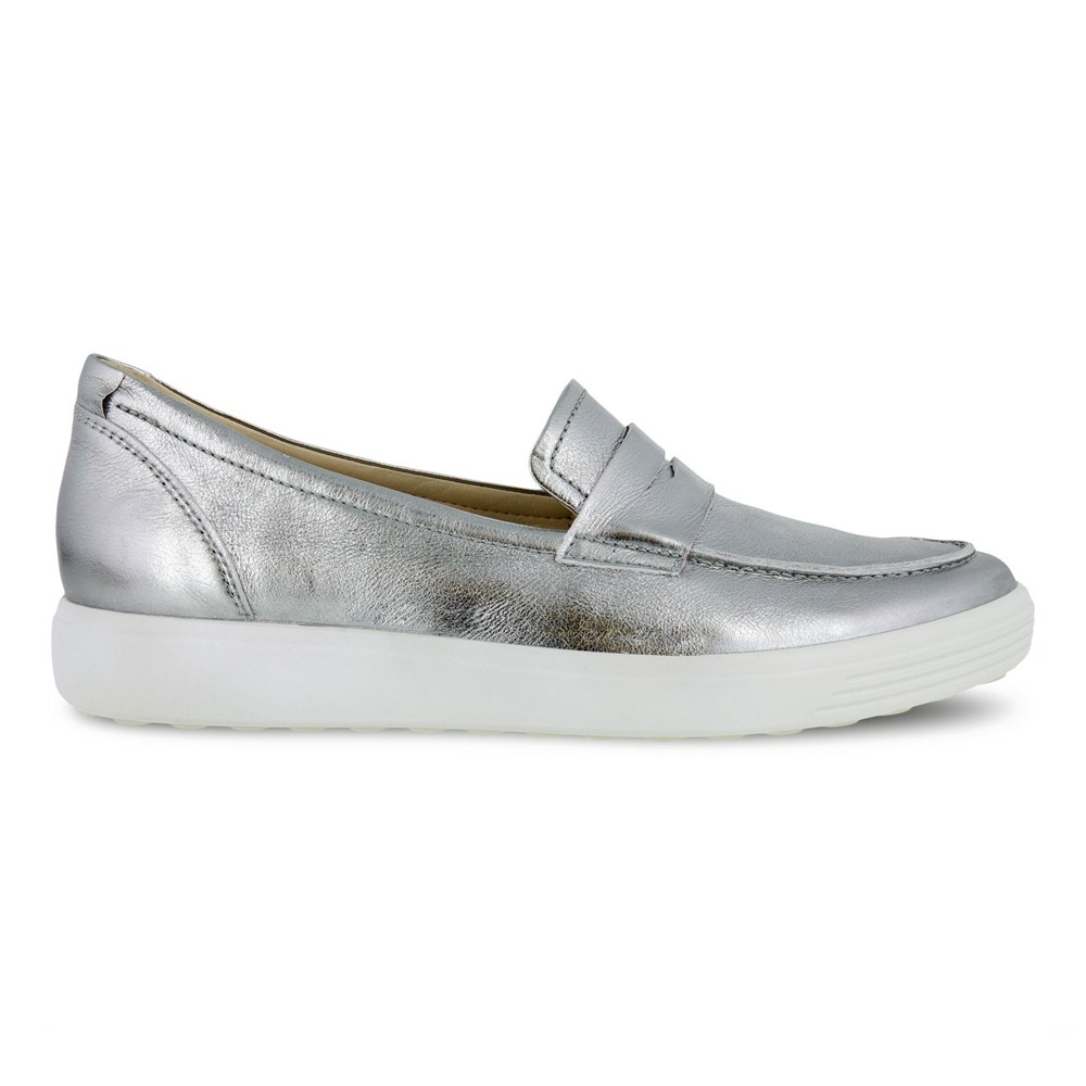 Loafers Mujer - ECCO Soft 7 - Plateados - FUG216508